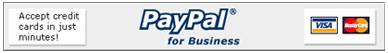 Sign up for PayPal and start accepting credit card payments instantly.